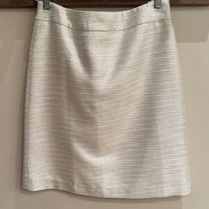 Elegant Women’s Skirt in Cream with Gold & Silver Threads Throughout